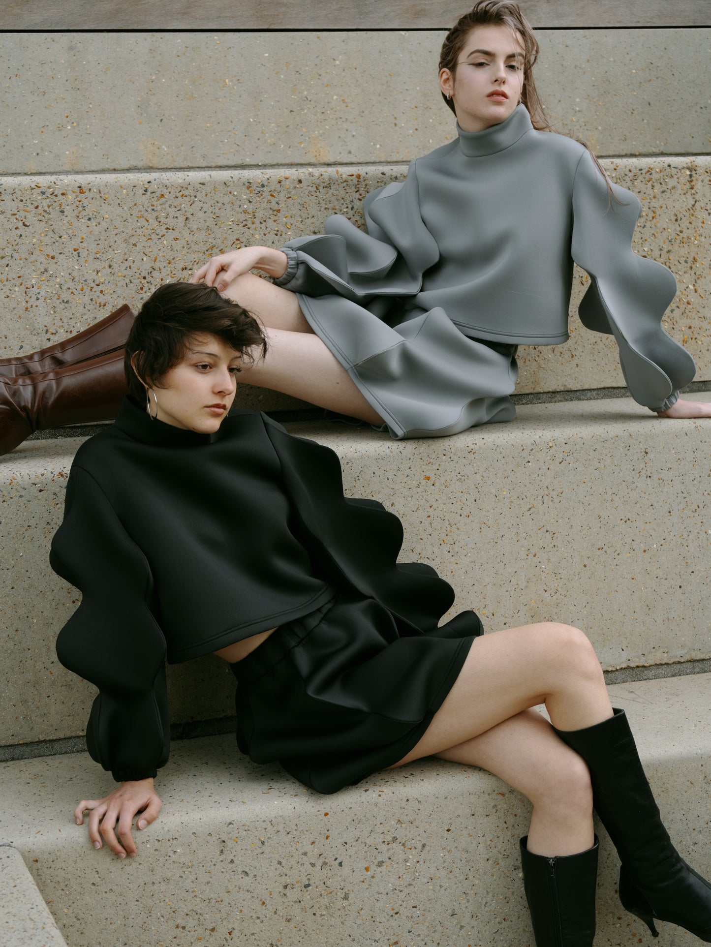 Black Wave Skirt