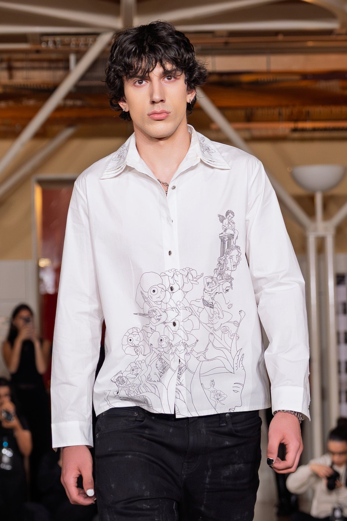 Men's Shirt - Illustré Edition (Black Print)