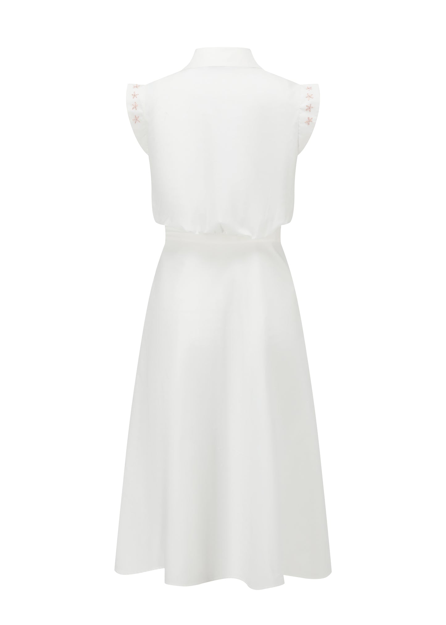 French Silk Ribbon Embroidery Shirt Dress