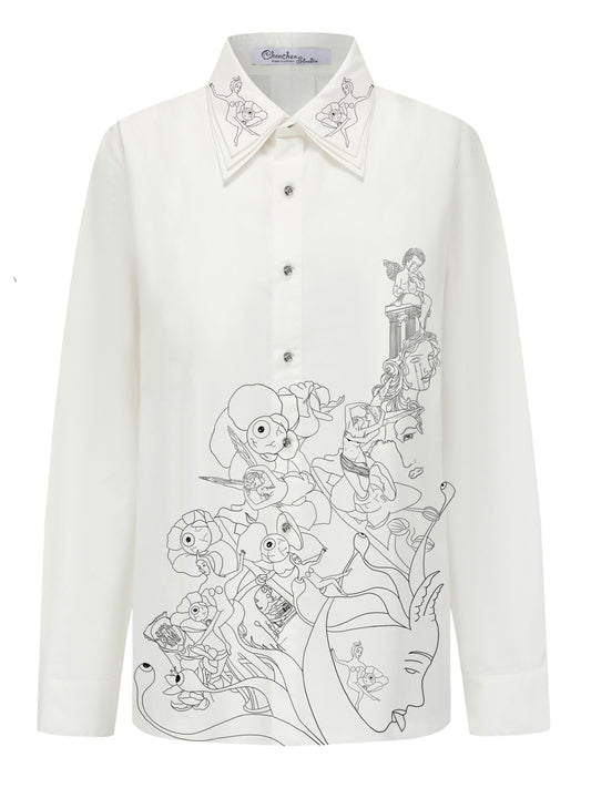 Men's Shirt - Illustré Edition (Black Print)