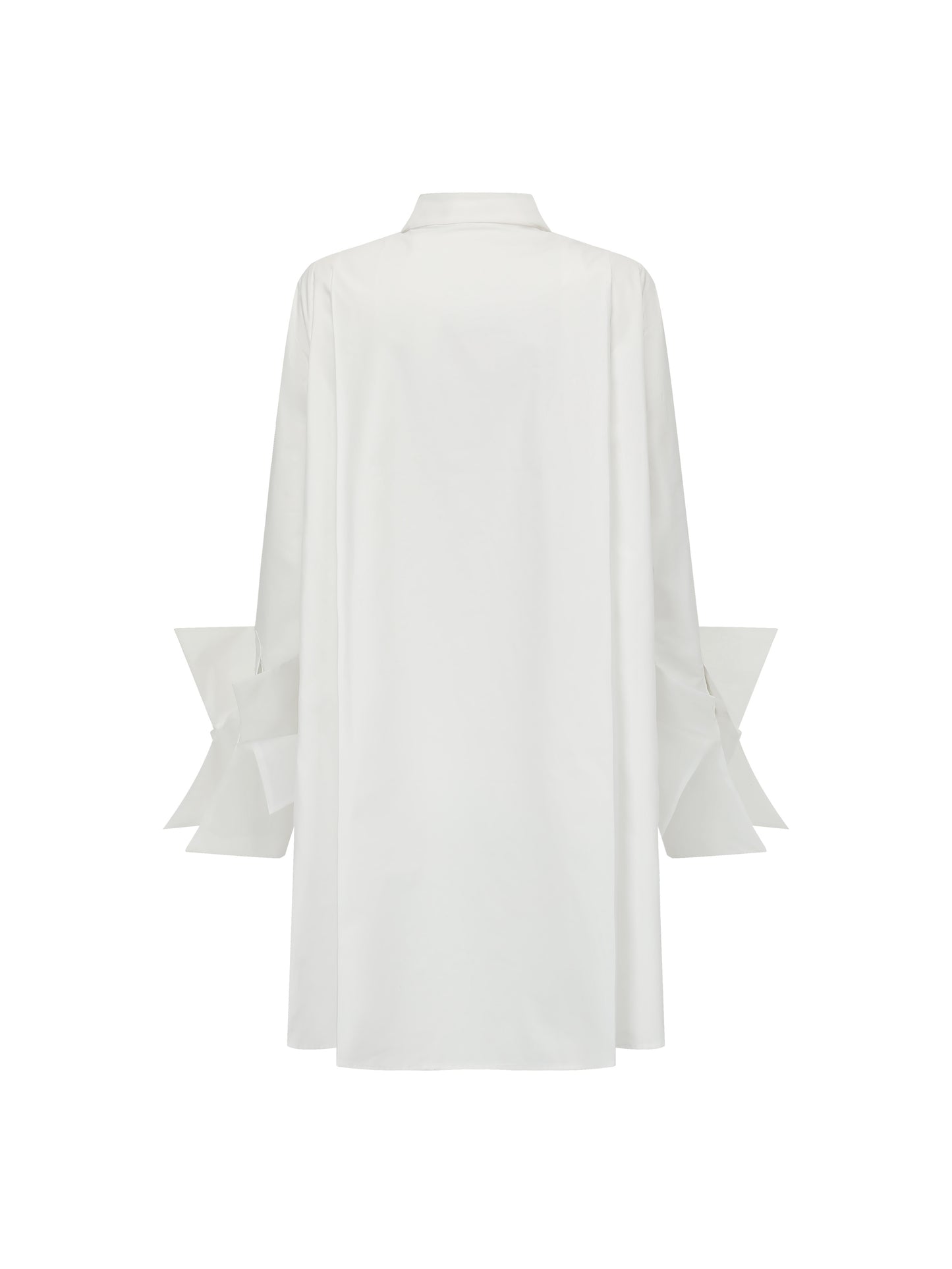Organza Shirt Dress - White