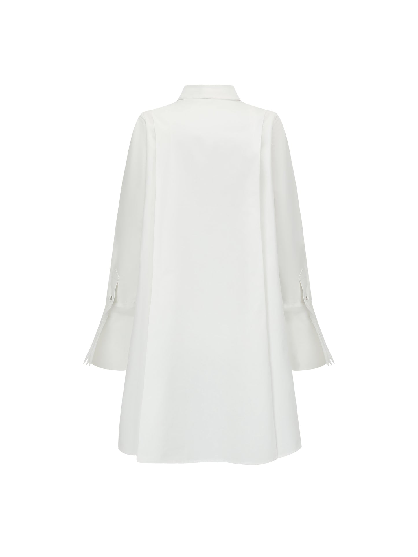 Organza Shirt Dress - White