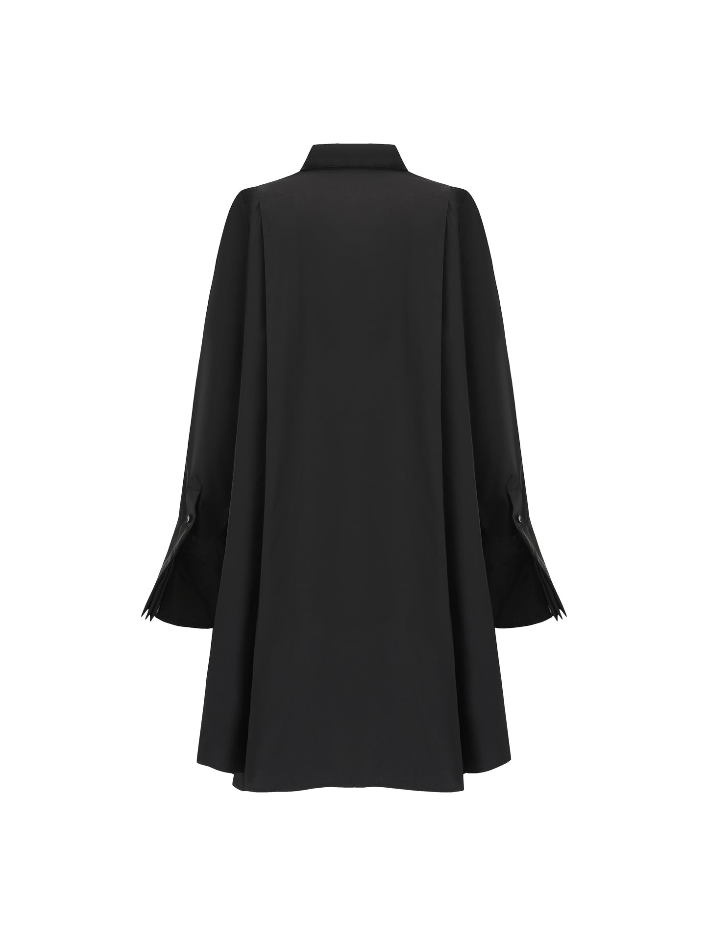 Organza Shirt Dress - Black
