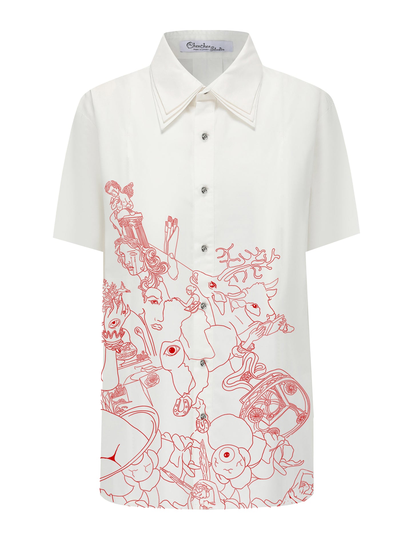 Men's Shirt - Illustré Edition (Red Print)