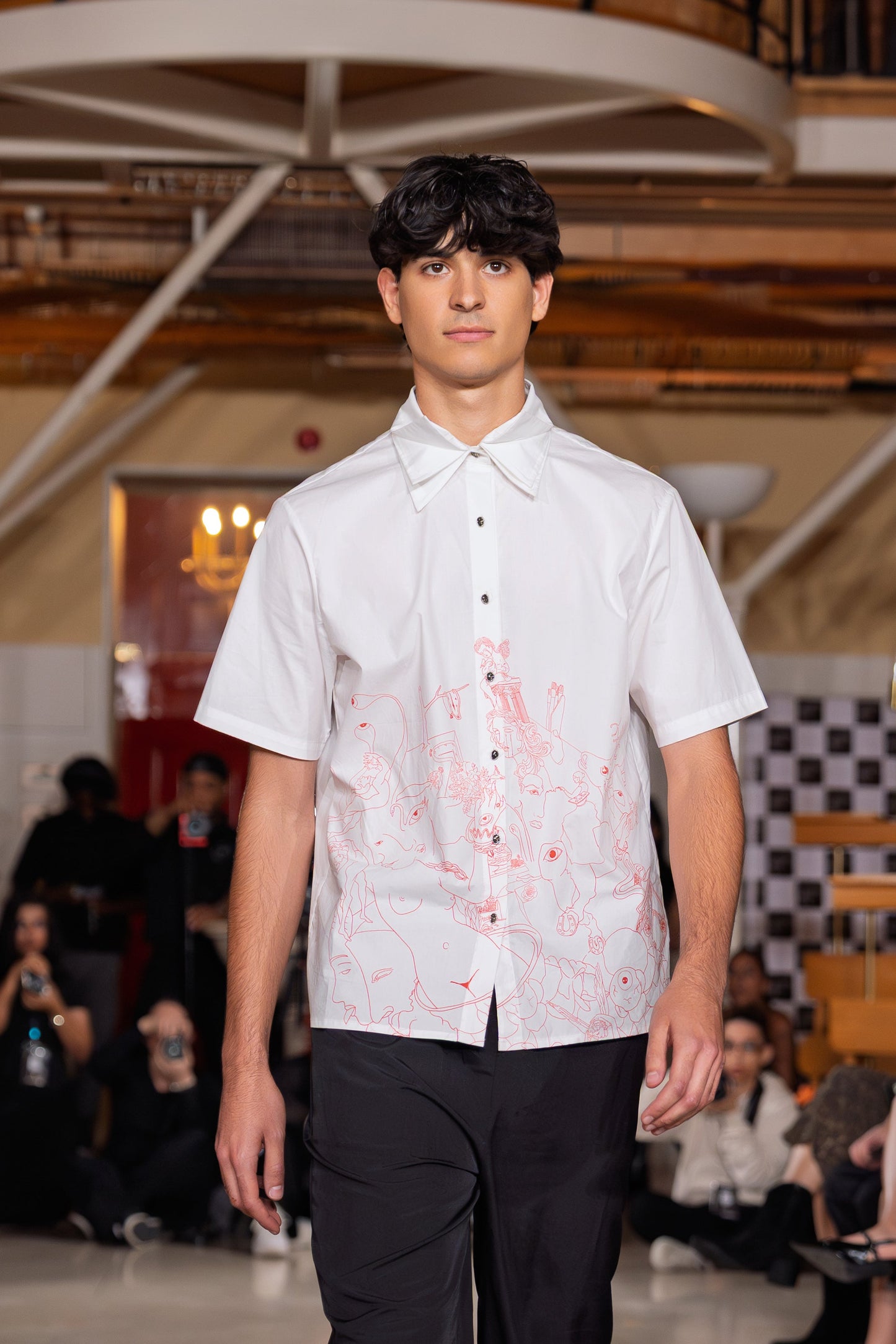 Men's Shirt - Illustré Edition (Red Print)