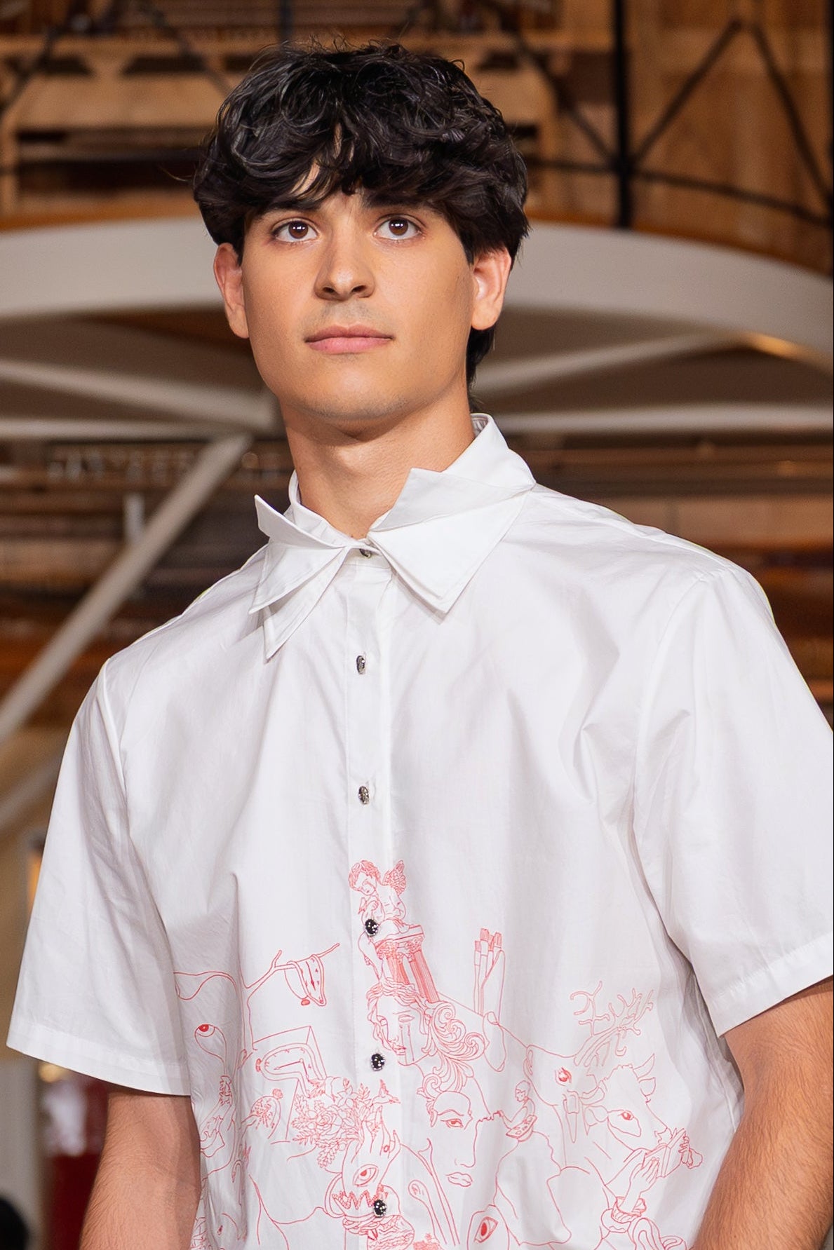 Men's Shirt - Illustré Edition (Red Print)
