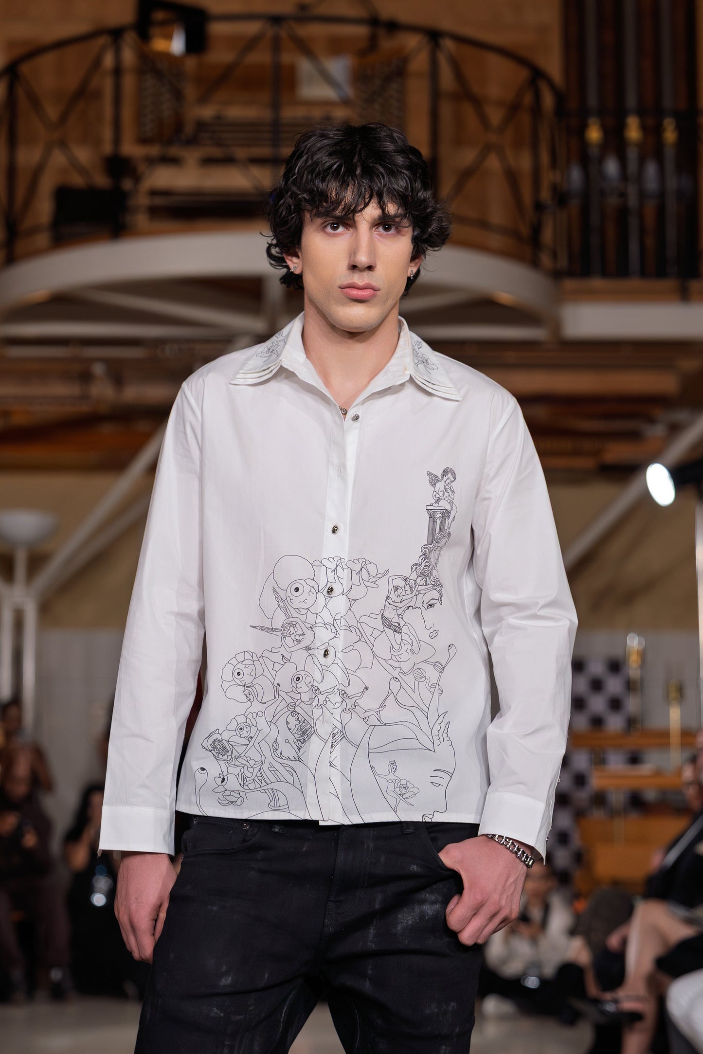 Men's Shirt - Illustré Edition (Black Print)