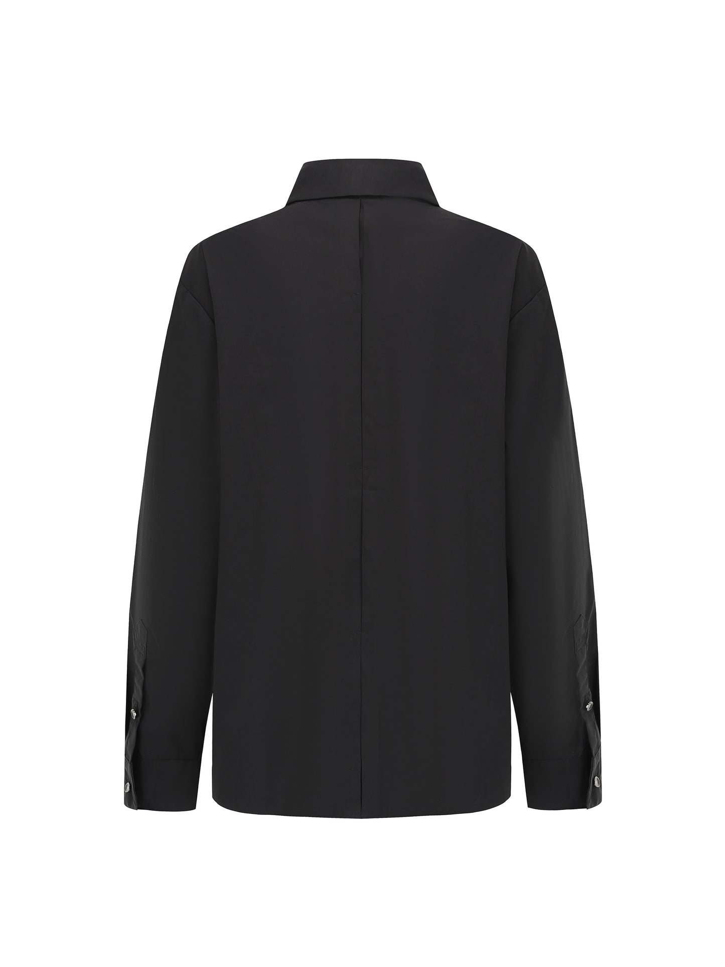 3-layer Oversize Shirt - Unisex Black