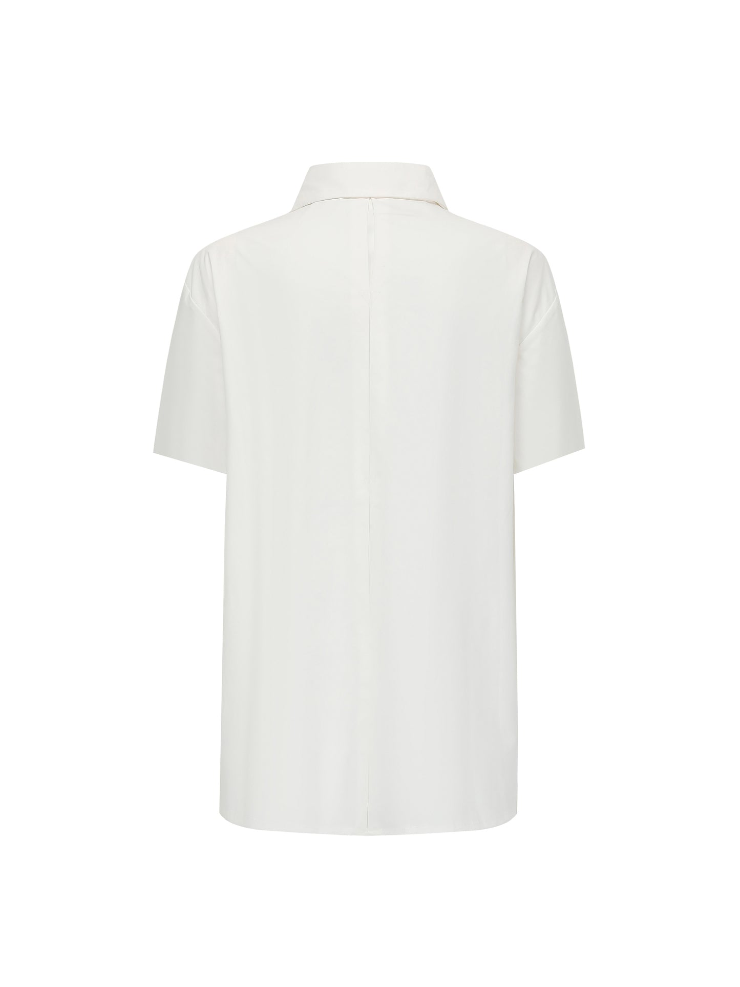 White Unisex Three-Layer Short-Sleeve Shirt