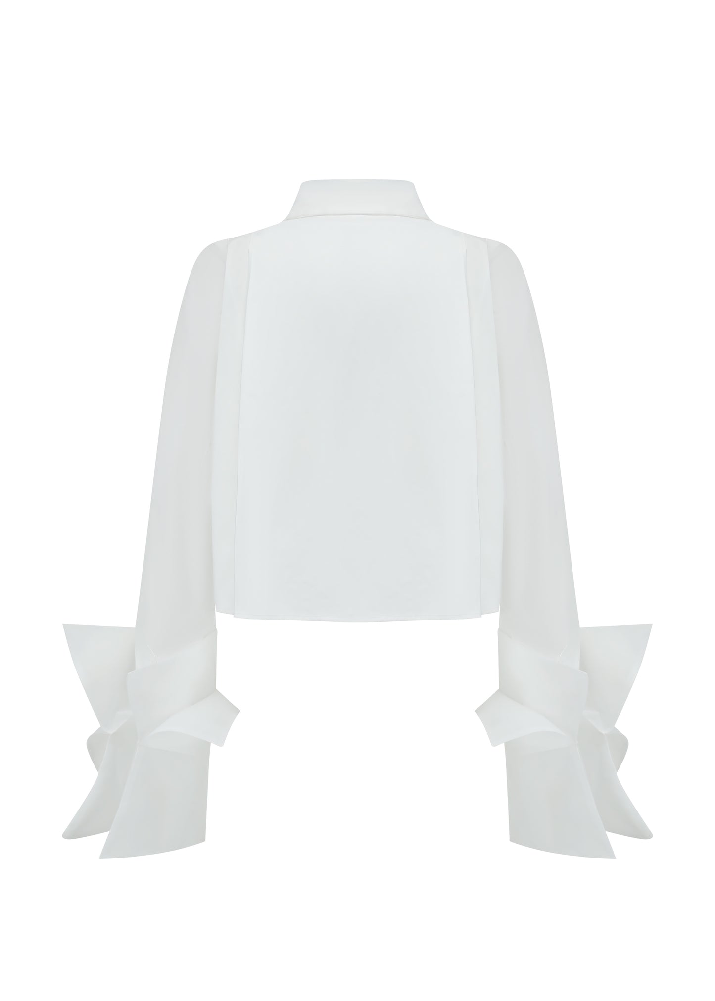 Organza Cropped Shirt - Illustré Edition (white)