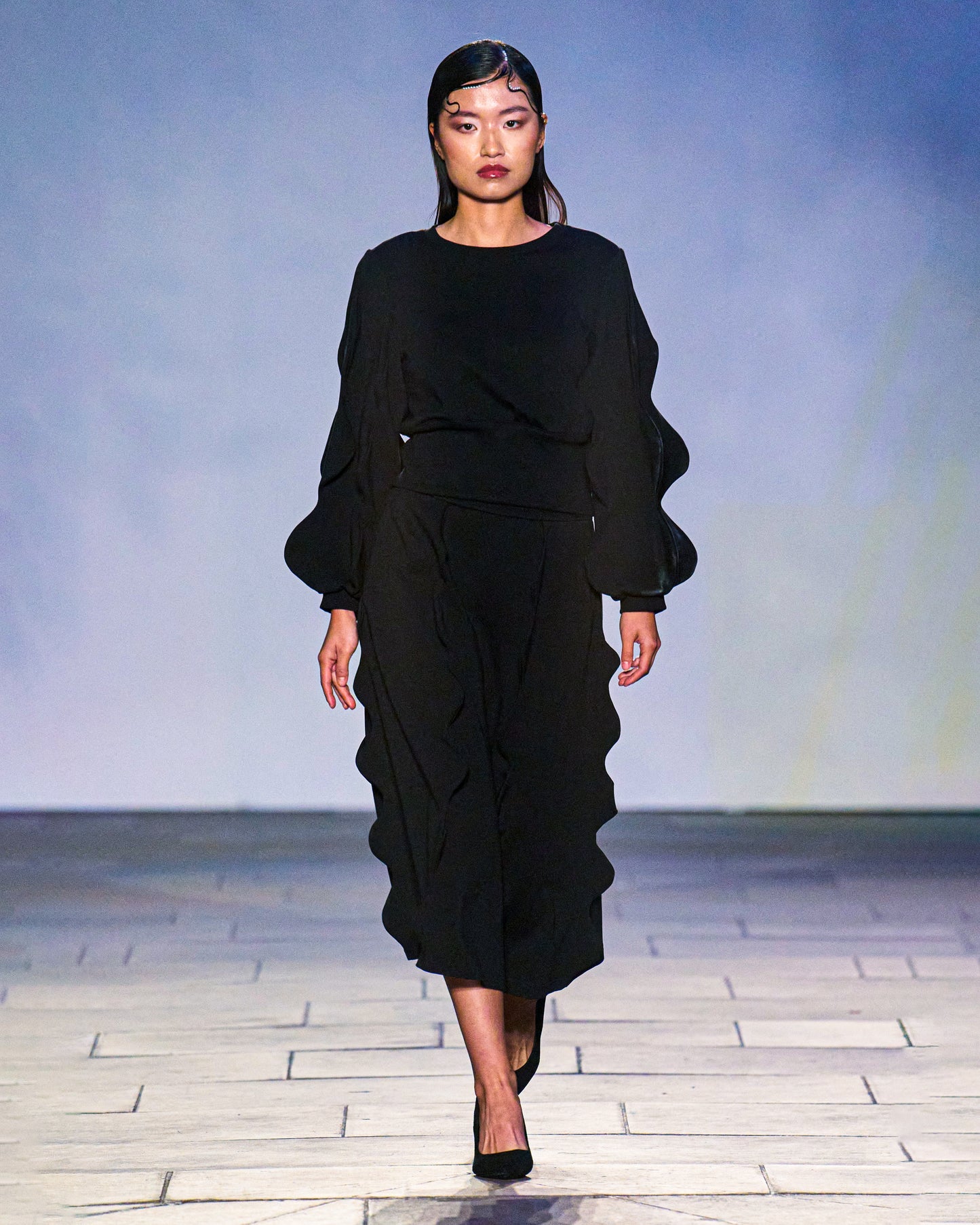 Wave Long Skirt