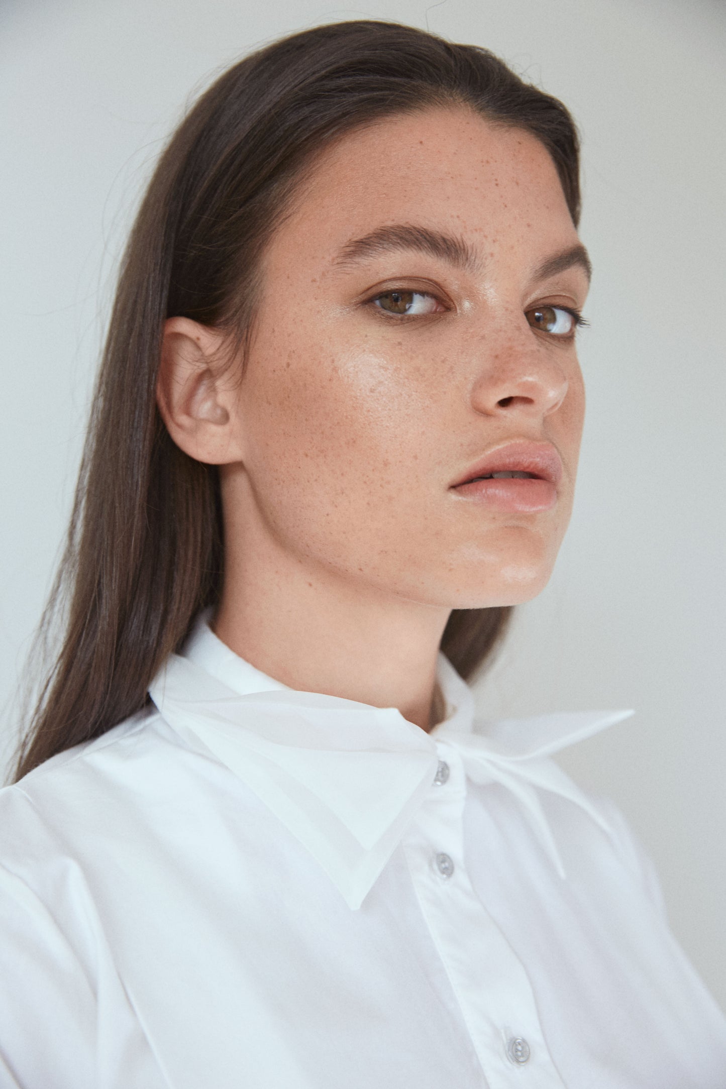 Organza Shirt Dress - White