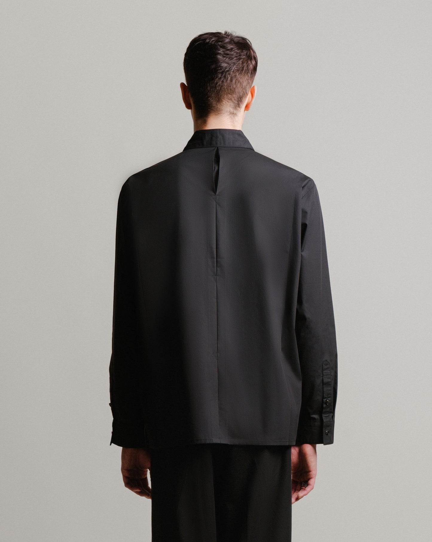 3-layer Oversize Shirt - Unisex Black