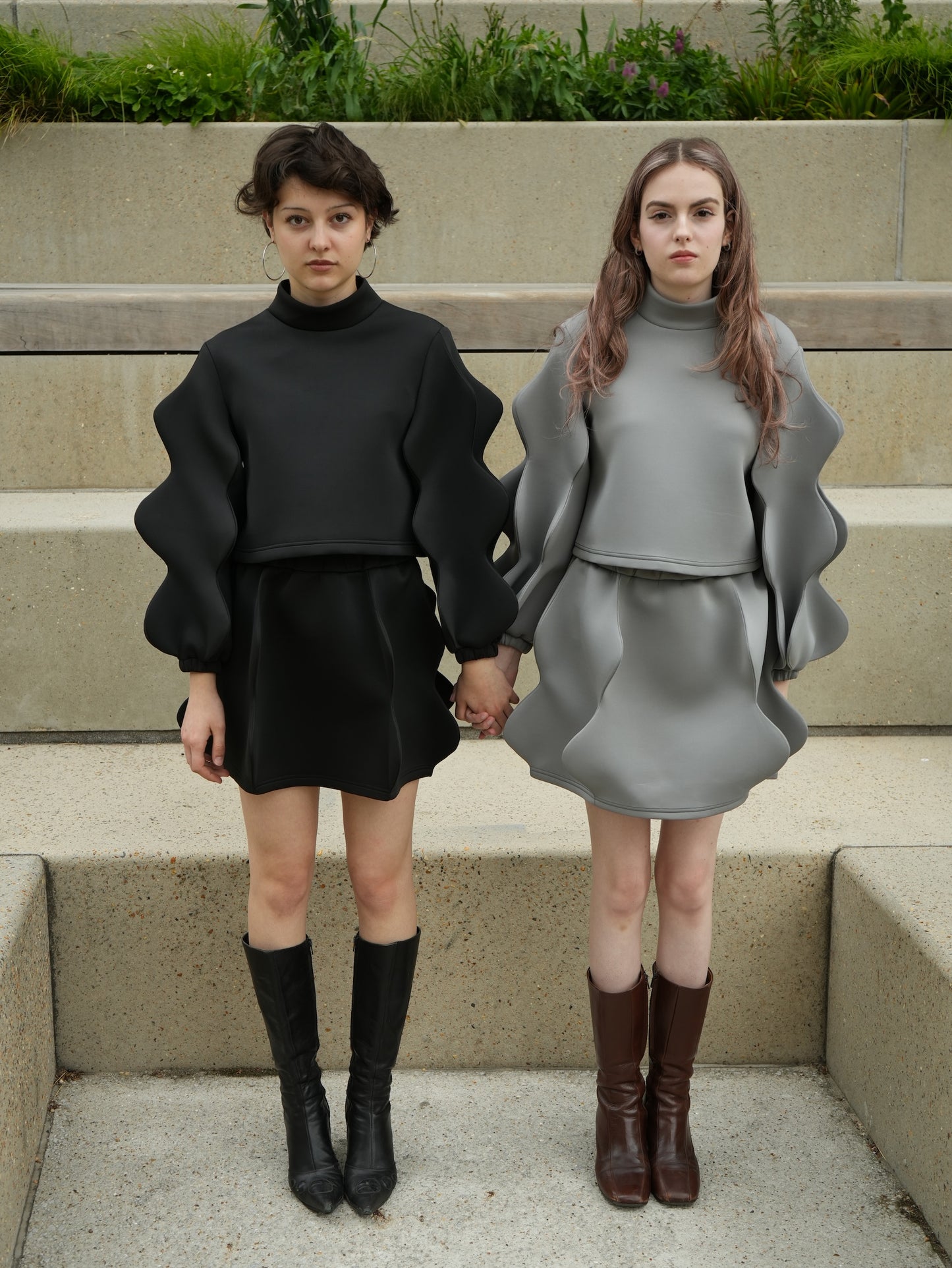Grey Wave Skirt